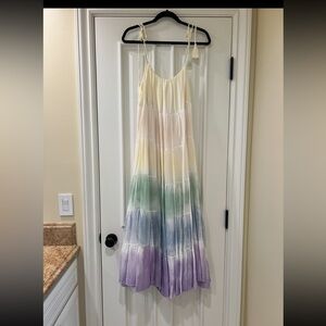 Rainbow tie dye dress